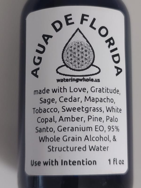 Agua de Florida Water Label